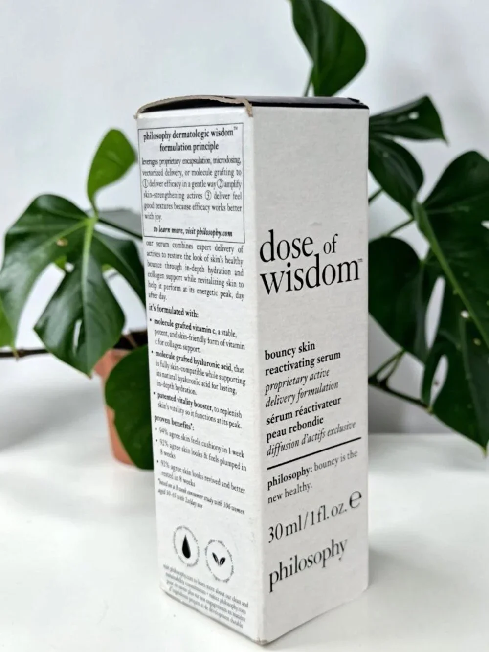Philosophy Dose of Wisdom 30ml Bouncy Skin Reactivating Serum NWT in box